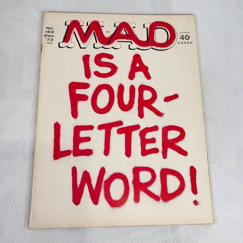 Mad Magazine Issue # 163 December 1973 Four Letter Word‎ Rare Norman Mingo Cover